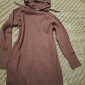 Тёплое спорт платье с капюшоном р 42-44, с-м.идеал.