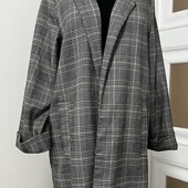 Пиджак накидка кардиган в клетку