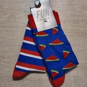 Fun socks! Трикотажні високі чоловічі шкарпетки 36-40 розмір 2 пари! Лот 17