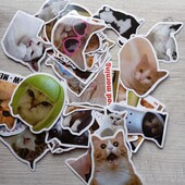 Наклейки, стікери котики 5шт