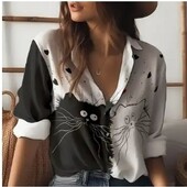 Елегантна, нова сорочка з милим принтом , розмір хxl