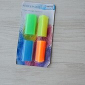 Набір неонових гумок united office 4шт