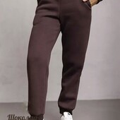 Фліс хід сезону жіночі спортивні джогери трєхнитка на флісі.р.50-56 шоколад