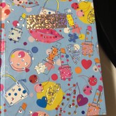 Блокнот а6/64 лінія "yes" фольга , тверда обкладинка,голограф.срібло+уф-виб