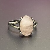 Перстень женский, серебро, натуральный морганит