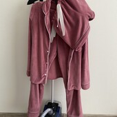 Якісна жіноча піжама 3 в 1, з королівського бархату, розмір М