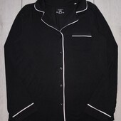 Піжамна блузка Primark, трикотаж, чорна, eur 46-48 / uk 18-20. З біркою!