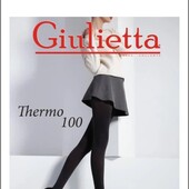 ❤️Колготки женские черные Giulietta Thermo 4-L 100den теплые. Без шортиков❤️