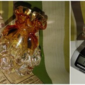 Ваза Гутное стекло Чехословакия Bohemia высота 12,5 см