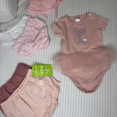 Набор из трусиков на памперс (4), Панамы и бодика на 1-1.5 года все