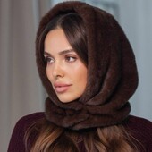 Капор меховой на флисе