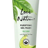 Очищувальний гель для вмивання з органічним чайним деревом і лаймом Love Nature 34841