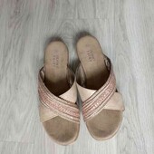 Jenny Fairy брендовые шлепки эко-кожа цвет бронзо/бежевый размер 38