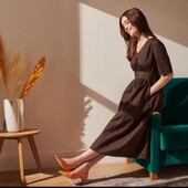 Бавовняна шоколадна сукня р.м-л