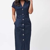 Плюс сайз бавовняна синя сукня Emma Willis для Next