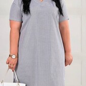 Батал Шикарнейшее платье сумішний льон