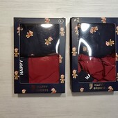 Happy shorts! Трикотажні новорічні чоловічі труси, чоловічі боксери, в лоті Л розмір 2 шт! Лот 10