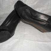 нові шкіряні туфлі, 37 розмір, 24 см устілка, шкіра натуральна, платформа 5 см
