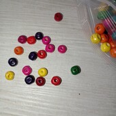 Намистини дерево кольорові 100шт