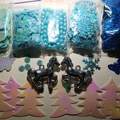 Набір сніжинок і наместин, 520шт