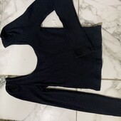 Чорна укорочена кофтинка