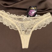 Жіночі мереживні труси-стрінги Venus, лимонні S