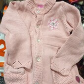 Кофта в'язана рожева р. 80 см!!!