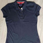 D.A.D. стильная женская футболка поло цвет синий размер евро 40/42