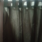 Тюлі колір чорного шоколаду 2 шт. шир. — 136 см вис. — 170+ петлі — 9 см