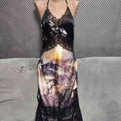 Красивый,атласный пеньюар. р.32/34(евро).Описание, замеры. 