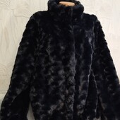 нова темно синя коротка еко шуба куртка р.48 L з етикеткою
