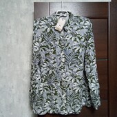 Новая брендовая вискозная рубашка р.16-18.