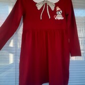 Святкова сукня з новорічною тематикою на 8-10 років