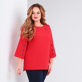 Шикарная , эффектная блуза , туника ,Милора Стиль, р.46-48, цвет горчица ! !