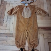 Класний велюровий карнавальний костюм льва на 12-18 мiсяцiв