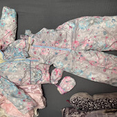 Крутий зимовий комбінезон на 12-18 міс з рукавичками + джинси на 12-18 міс