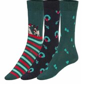 3 пари. Чоловічі новорічні шкарпетки Livergy.43-46