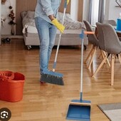 Набор для уборки щётка и совок на длинной ручке