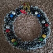 Новорічний, різдвяний вінок на двері 35 см