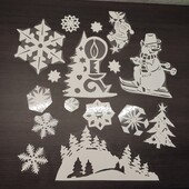 Заламіновані витинанки для вікон.Створіть святковий затишок у вашій оселі