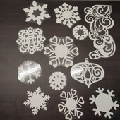 Заламіновані витинанки для вікон.Створіть святковий затишок у вашій оселі