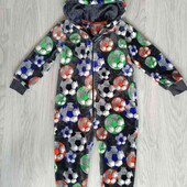 Dunnes stores брендовый теплый плюшевый слип с капюшоном на рост 110/116 см