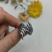 Неймовірна срібна каблучка крила