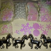 Набір сніжинок і наместин, 605шт