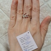 Срібна каблучка калина