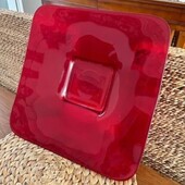 ❤️Вантажная!!!!! Красная красивая фруктовница идеал❤️Чехия. 22*22см.. Высота 4 см.