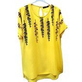 Распродажа! Яркая блуза, La Faba,Турция, р.50евро , наш 52-56, желтая