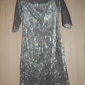 Акція. Срібляста сукня в паєтки
