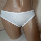 Бавовняні плотні світло-сірі трусики - сліпи М, ХL. женские трусы слипы 8664