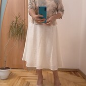 Изумительный костюм юбка и блузка расшита паетками, размер 16-18